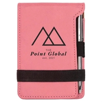 3 1/4" x 4 3/4" notepad made of pink leatherette with... from ASI 74601 Calico