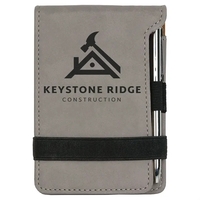 3 1/4" x 4 3/4" x 9/16"notepad made of gray leatherette... from ASI 74601 Calico