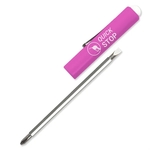 Jumbo Pocket Screwdriver Reversible Flat Blade + Button
