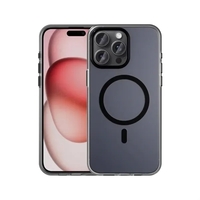 Clear frosted TPU magnetic mobile phone case plus 1C1P silkscreen imprint......