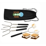 S'mores Kit with Roasting Sticks in Custom Logo Pouch