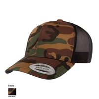 Camo Flexfit trucker cap with structured fit, perfect for outdoor use,......