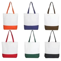 Foldable grocery tote bag made of polyester cotton with 1... from ASI 37218...