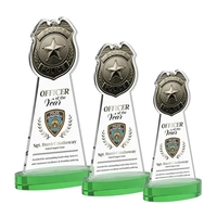 Police Badge VividPrint™ Award on Alberton Base - Green