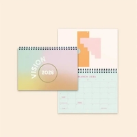 Stock 12 Month Calendar. Pick your color scheme, and choose coil... from ASI...