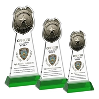 Police Badge VividPrint™ Award on Hartford Base - Green