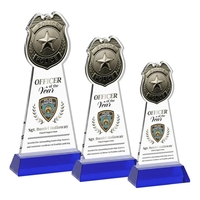 Police Badge VividPrint™ Award on Hartford Base - Blue
