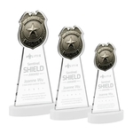 Police Badge Award on Alberton Base - White