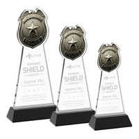 Police Badge Award on Hartford Base - Black