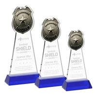 Police Badge Award on Hartford Base - Blue