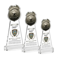 Police Badge VividPrint™ Award on Alberton Base - Clear