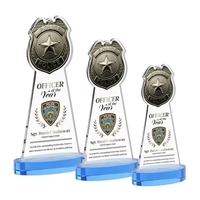 Police Badge VividPrint™ Award on Alberton Base - Sky Blue