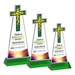 Cross VividPrint™ Award on Hartford Base - Green