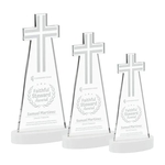 Cross Award on Alberton Base - White