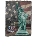 America250 Jacquard Woven 100% Cotton Blanket Collection USA