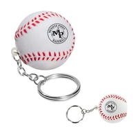 1.5" soft and squeezable baseball shaped stress reliever keychain.... from...