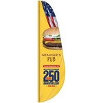 3' x 12' Custom Single Reverse Feather Flag