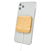 Bamboo Magnet-Hold 15W Wireless Charger... from ASI 40480 Koozie Group