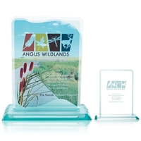 Clipped Jade Crystal Award... from ASI 40480 Koozie Group / Norwood