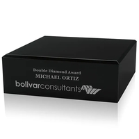 Square Black Glass Base... from ASI 40480 Koozie Group / Norwood