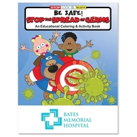 Coloring Book: Be Safe: Stop the Spread of Germs... from ASI 40480 Koozie...