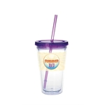 Good Value™ Clear Tumbler with Colored Lid - 18 oz.
