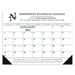 Triumph® Calendars Blue & Black Desk Pad with Vinyl Corners