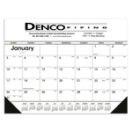 Triumph® Calendars Black & White Desk Pad with Vinyl Corners