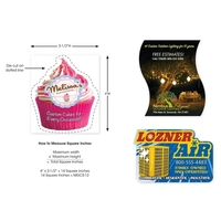 20 Mil Custom Shaped Magnet 6.01-8 Square Inches... from ASI 40480 Koozie Group