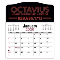 Press-N-Stick Jumbo Header With 3-Month Calendar (12-Months)... from ASI...