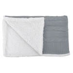 Cable Knit Sherpa Blanket