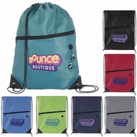 Front Zip Drawstring Backpack... from ASI 40480 Koozie Group