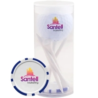 1-Ball 5-Tee Par Pack w/Poker Chip Ball Marker... from ASI 40480 Koozie Group