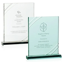 8W x 10 3/4H x 2D clear or green acrylic award... from ASI 40480 Koozie Group...