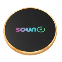 SCX Design™ Full-Color Bamboo 15W Wireless Charger... from ASI 40480 Koozie...