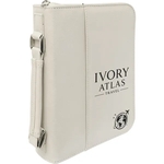 7 1/2" x 10 3/4" White Leatherette Book/Bible Cover