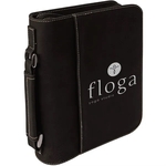 7 1/2" x 10 3/4" Black & Silver Leatherette Book/Bible Cover
