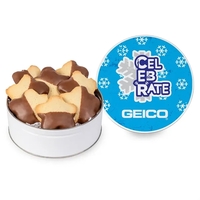 Chocolate Dipped Star Cookie in Gift Tin... from ASI 44900 NC Custom...