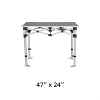 Portable Lightweight Folding Table, aluminum frame, adjustable height... from...