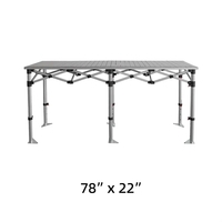 Portable Lightweight Folding Table, aluminum frame, adjustable height... from...