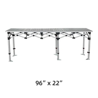 Portable Lightweight Folding Table, aluminum frame, adjustable height... from...