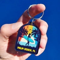 Customizable keychain made of acrylic with a 1" split ring.... from ASI 72521...