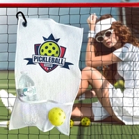 Polyester pickleball towel with pockets.... from ASI 68507 The Magnet Group