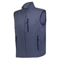 Soft fleece vest with a high collar, zippered chest pocket, and... from ASI...