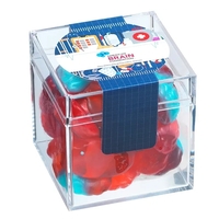 Healthcare themed clear cube filled with 4.7 oz. of gummy brains;... from ASI...