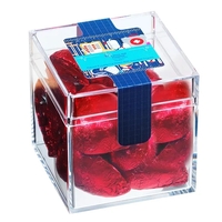 Healthcare themed clear cube filled with 3.6 oz. of chocolate hearts;... from...