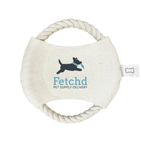 Durable Cotton Canvas pet rope disc measuring 7" diameter with full... from...