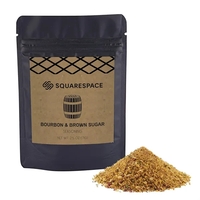 Customizable resealable packet filled with 2 oz. of bourbon brown sugar......