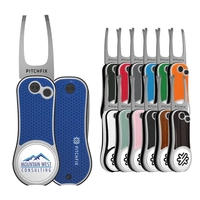 Pitchfix Hybrid is a premium switchblade golf tool with ball marker,... from...