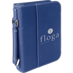 6 3/4"x9 1/4" Blue & Silver Leatherette Book/Bible Cover